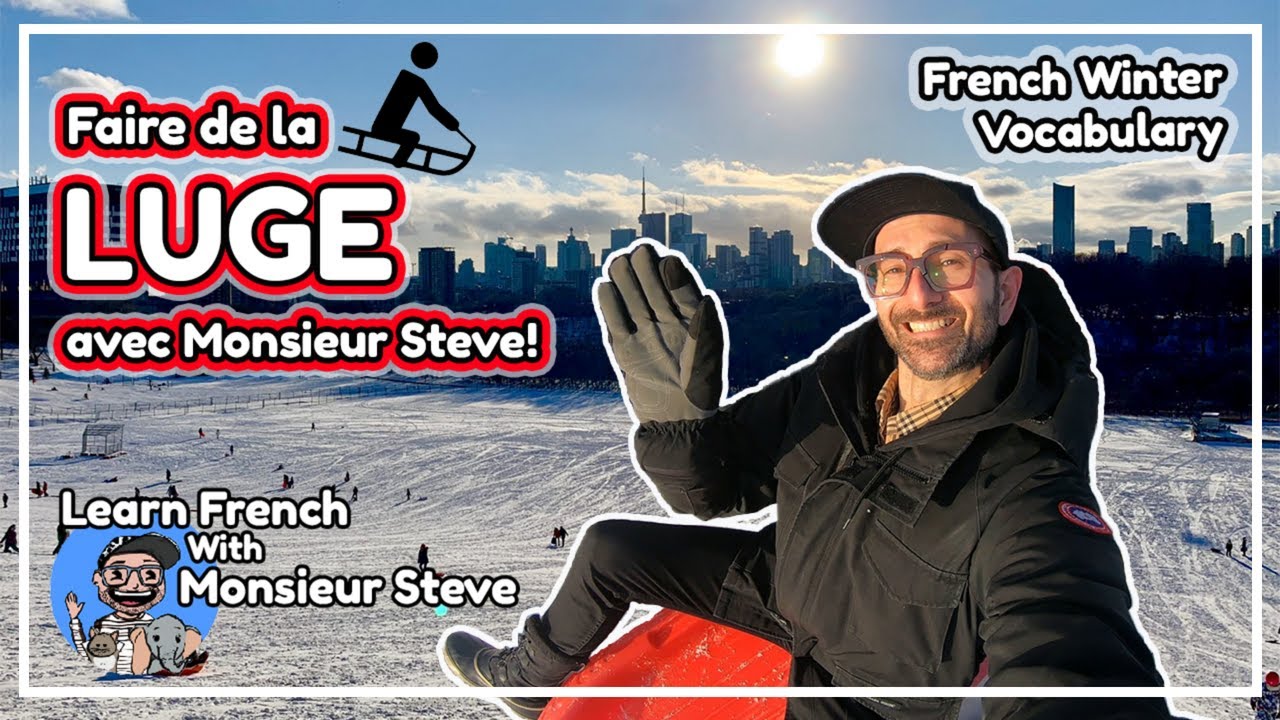 Virtual Field Trip / Tobogganing / Faire De La Luge / Winter Vocabulary / French For Kids