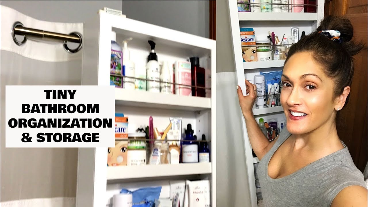 TINY BATHROOM STORAGE + ORGANIZATION | Only 4x4 Feet