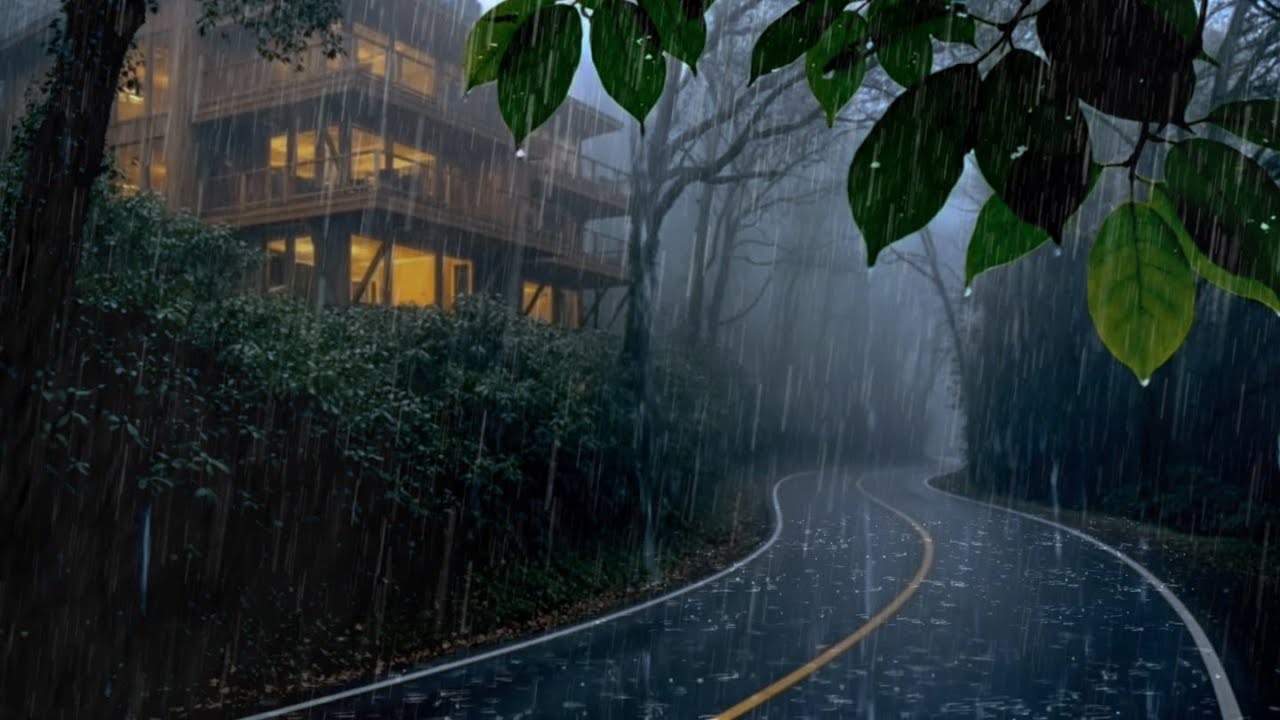 Heavy Rain & Thunderstorm for Sleeping | Deep Sleep Fast with Nature Rain Ambience, Relaxing Night