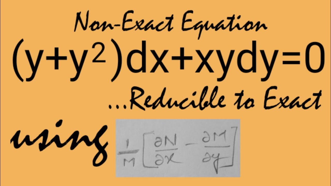 (y+y^2)dx+xydy=0 #NonExact L601 @MathsPulseChinnaiahKalpana