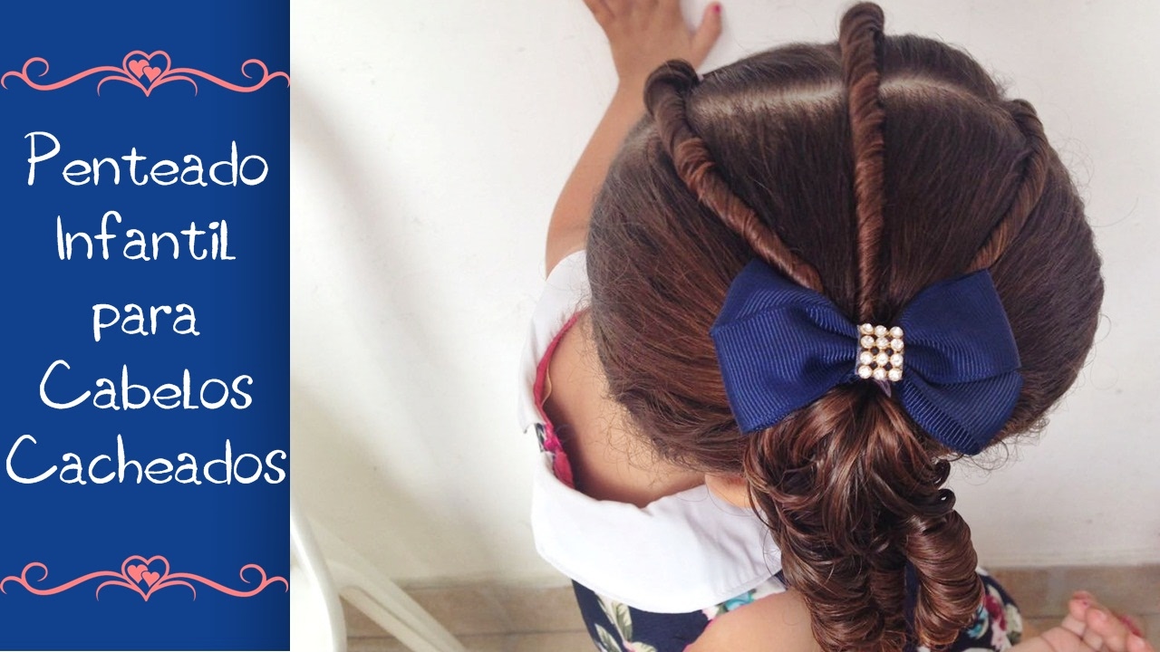 PENTEADO INFANTIL PARA CABELOS CACHEADOS - PENTEADO LATERAL