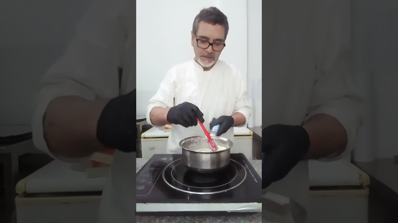 preparando relleno de ganache