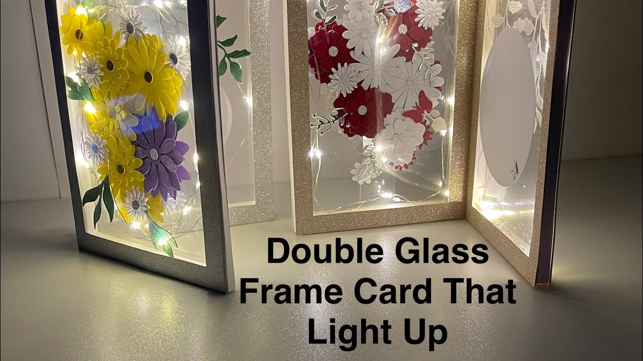 Unique Valentines Day Double Glass Frame Card