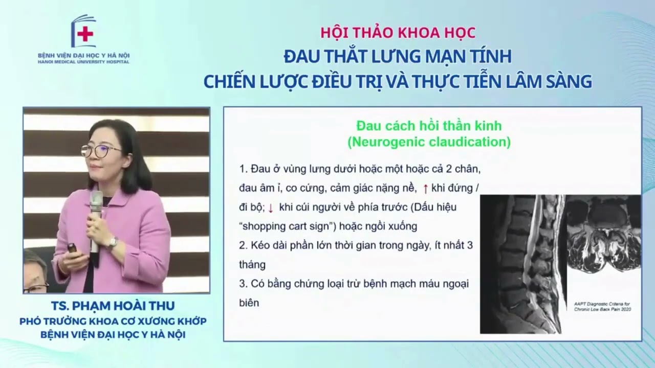Chuẩn đoán đau thắt lưng  - TS.BS Phạm Thu Hoài