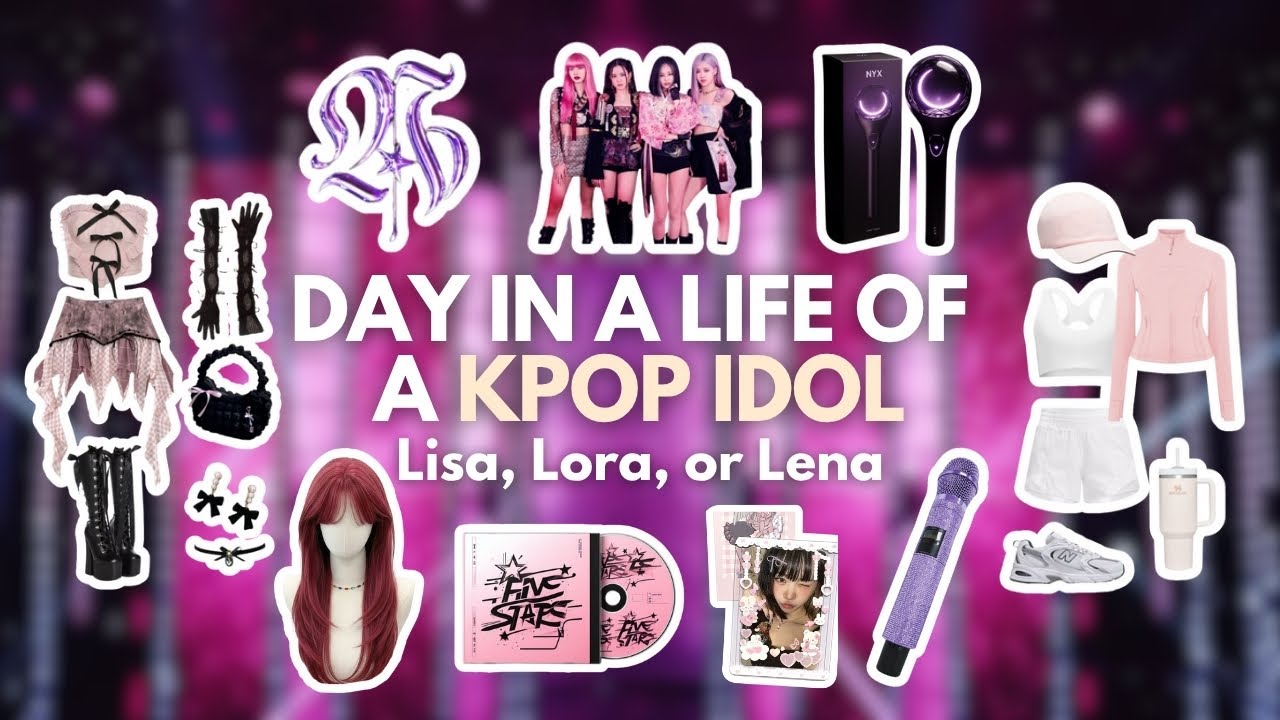 Day in a life of a KPOP IDOL 🖤🩷🎤🎶| Lisa, Lora or Lena