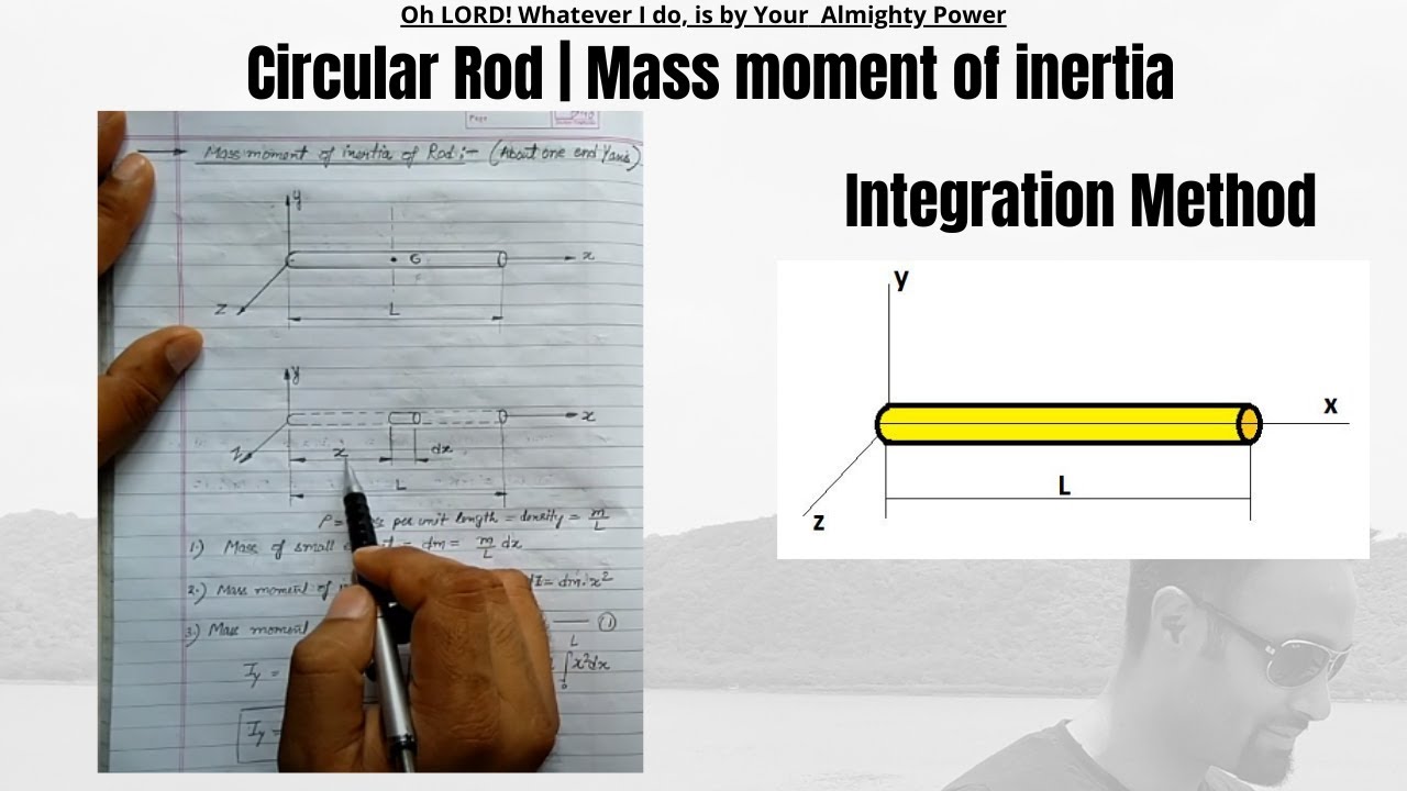 Mass moment of inertia of Circular Rod