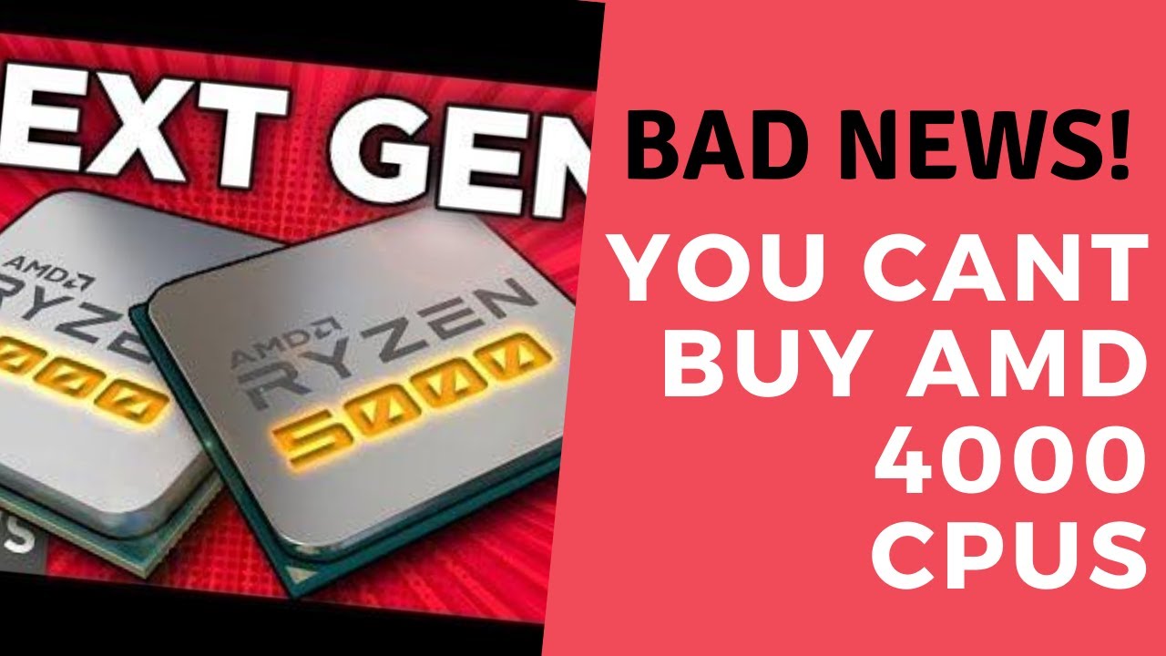 This Is Why You Cant Buy AMD RYZEN 4000 APU's Now!