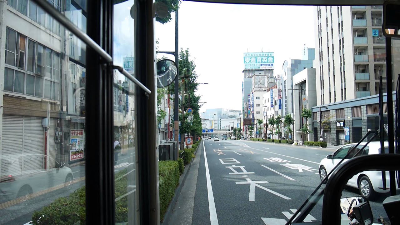 【前面展望】茨大前営業所~水戸駅~大串公園【茨城交通バス・52系統】