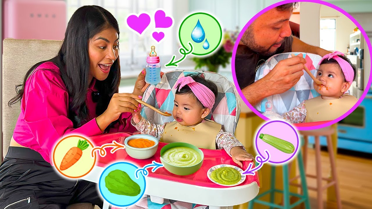 ¡Emma come por primera vez!🥑🥕¿LAS VERDURAS LE GUSTAN? | CONNY MERLIN 