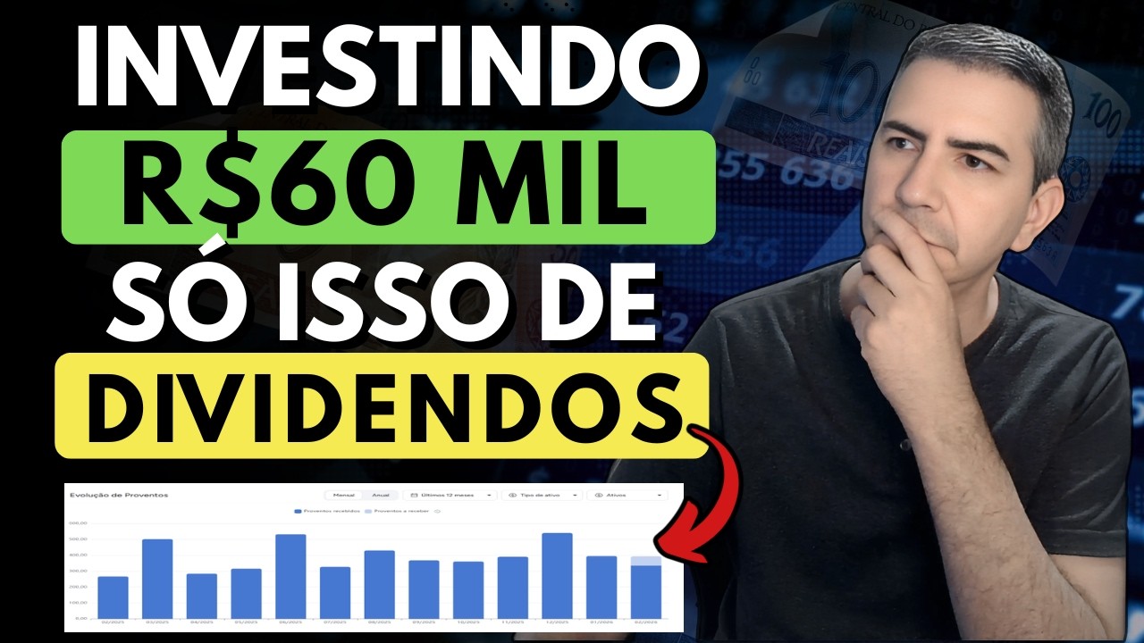 SÓ isso de DIVIDENDOS com R$60 MIL INVESTIDOS! Realidade de que INVESTE na Renda Variável!