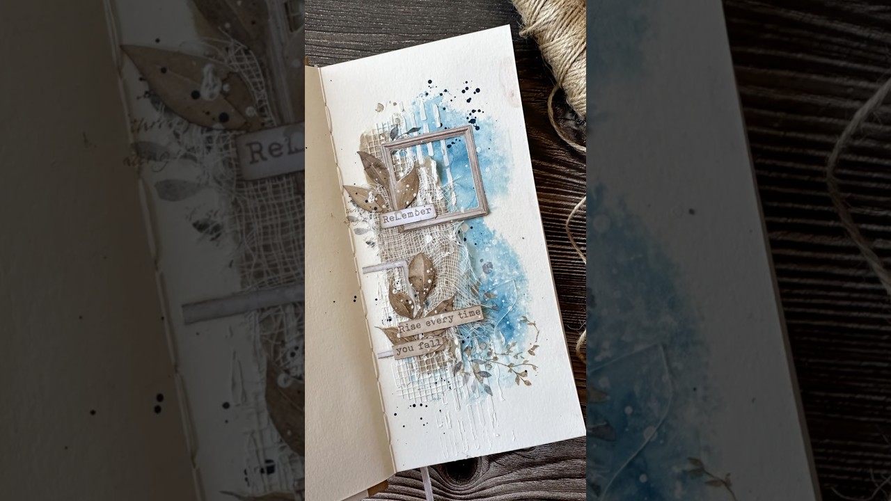 adding layers of different materials | mixed media art journal