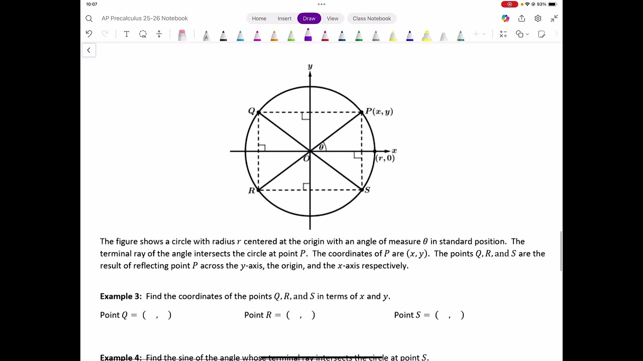 3.2 Sine, Cosine, & Tangent Notes Part I
