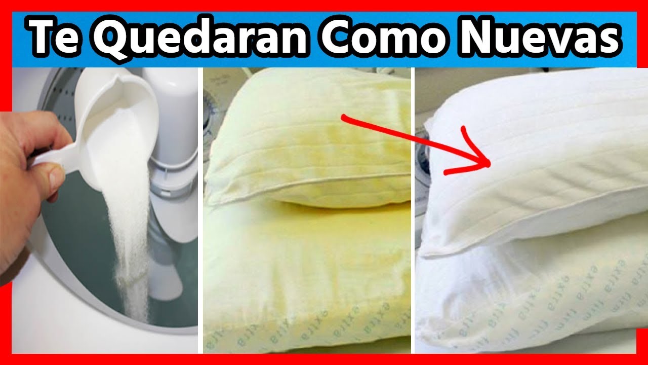 Truco para dejarlas las Almohadas blancas y como nuevas