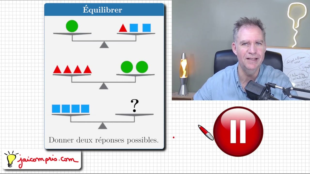 énigme mathématique ♦ équilibrer une balance ♦ idéal pour comprendre les équations