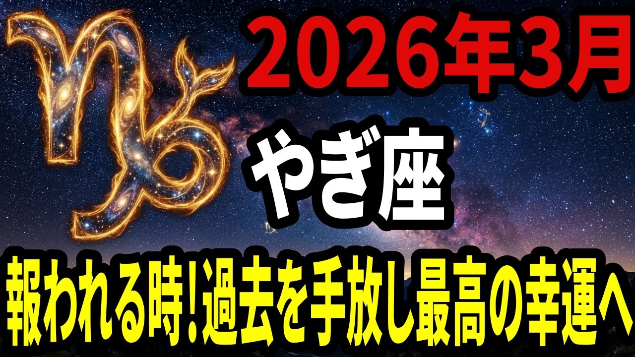 【やぎ座】2026年3月運勢！努力が実り新たな扉が開く月【12星座占い】