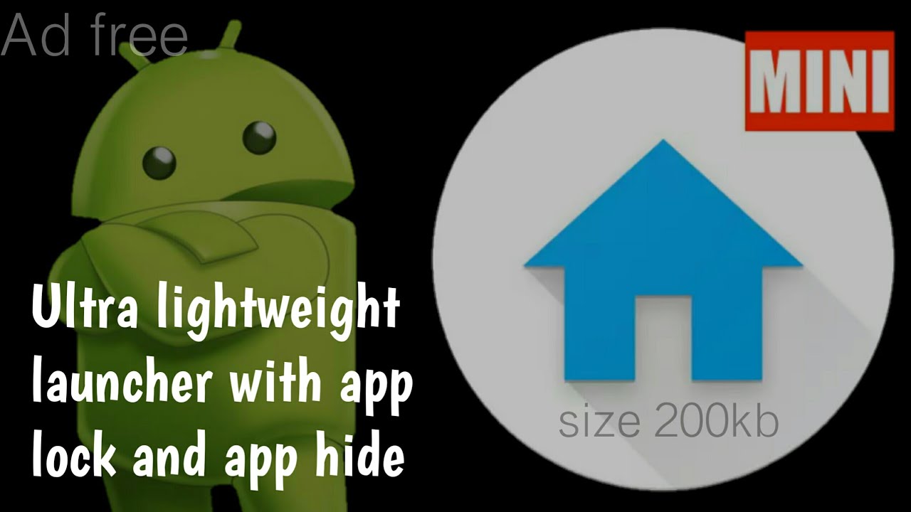 Ultra lightweight launcher | size 200kb with app lock and app hide | mini desktop launcher (android)