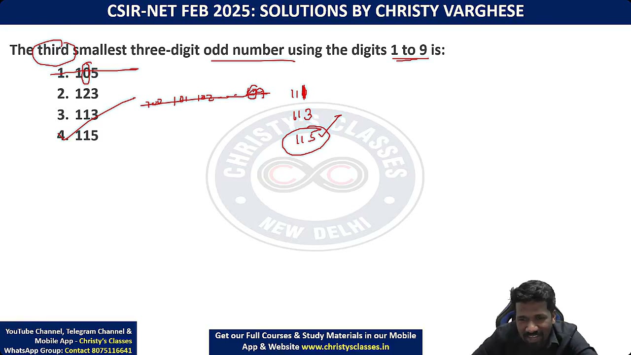 CSIR-NET PART A | FEB 2025 | Detailed Solution | Chemical Science | General Aptitude | Christy V