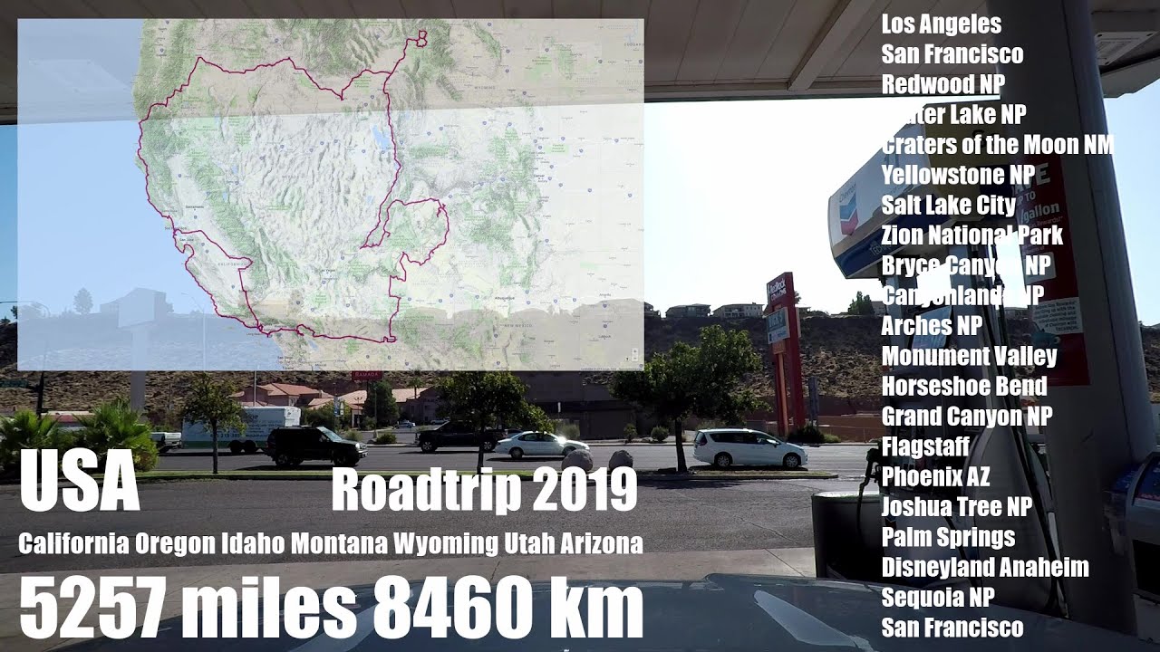Roadtrip USA West - Day 14 of 28 - St. George to Richfield - CA, OR, ID, MT, WY, UT, AZ - Timelapse