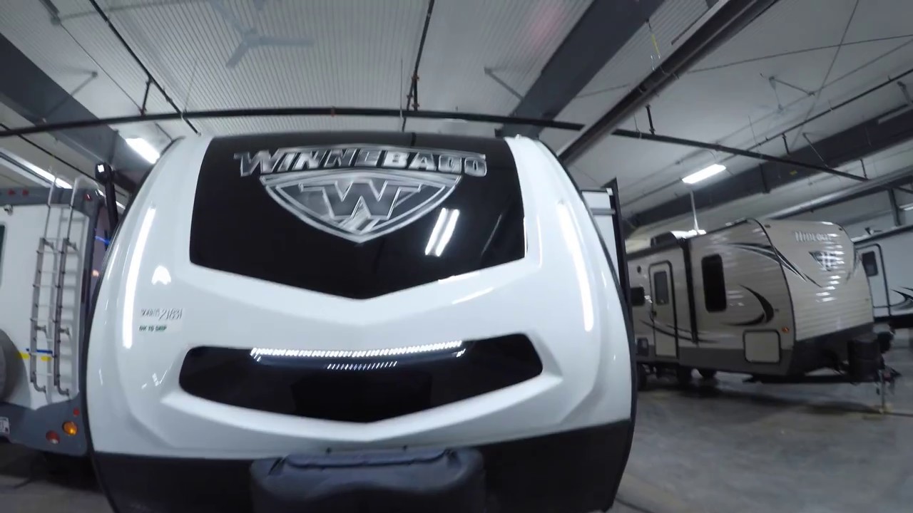 2018 Winnebago Minnie Plus 30RLSS Three Slide Travel Trailer with Red Exterior!