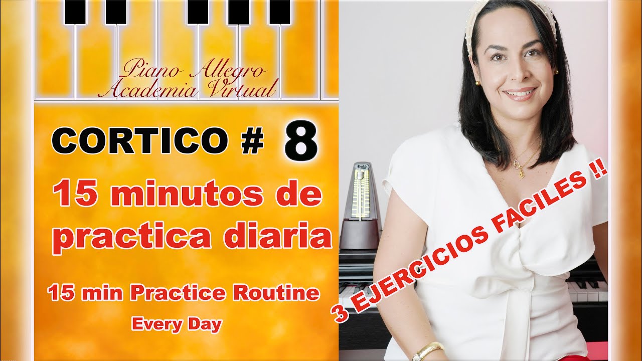 EJERCICIOS PARA PIANO 15 MINUTOS DIARIO | 3 EJERCICIOS FACILES