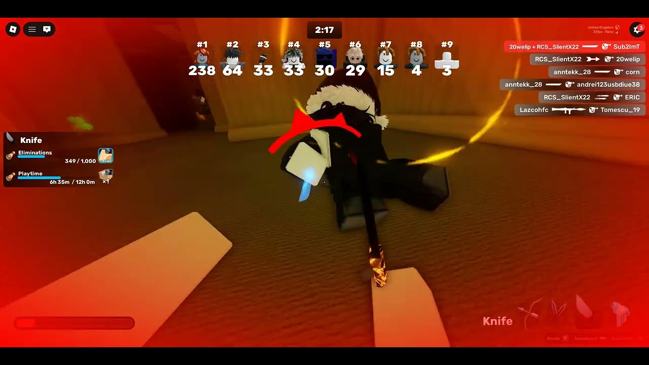 I Got #4 In KNIFE ONLY In Free For All...