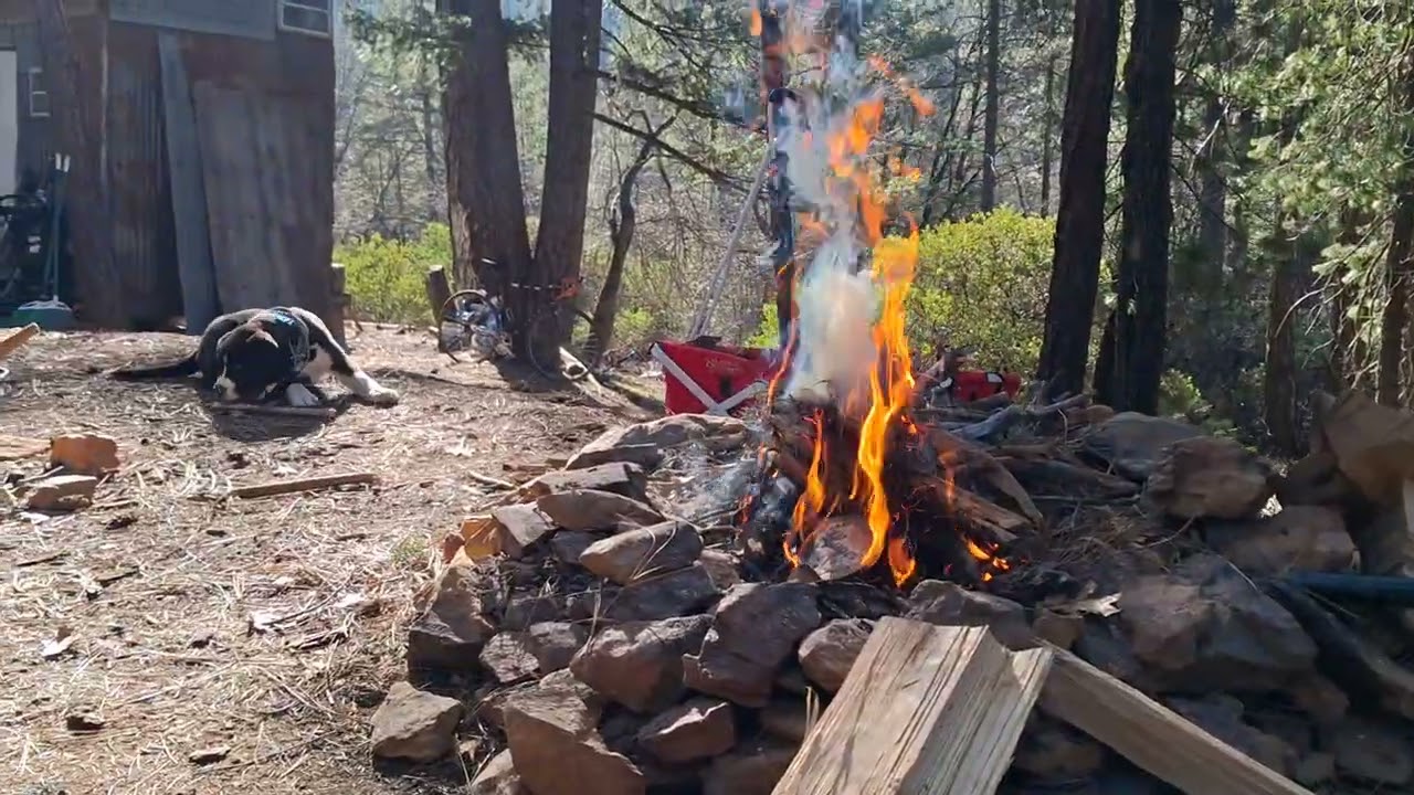 Off-grid camp life morning routine 🏕 