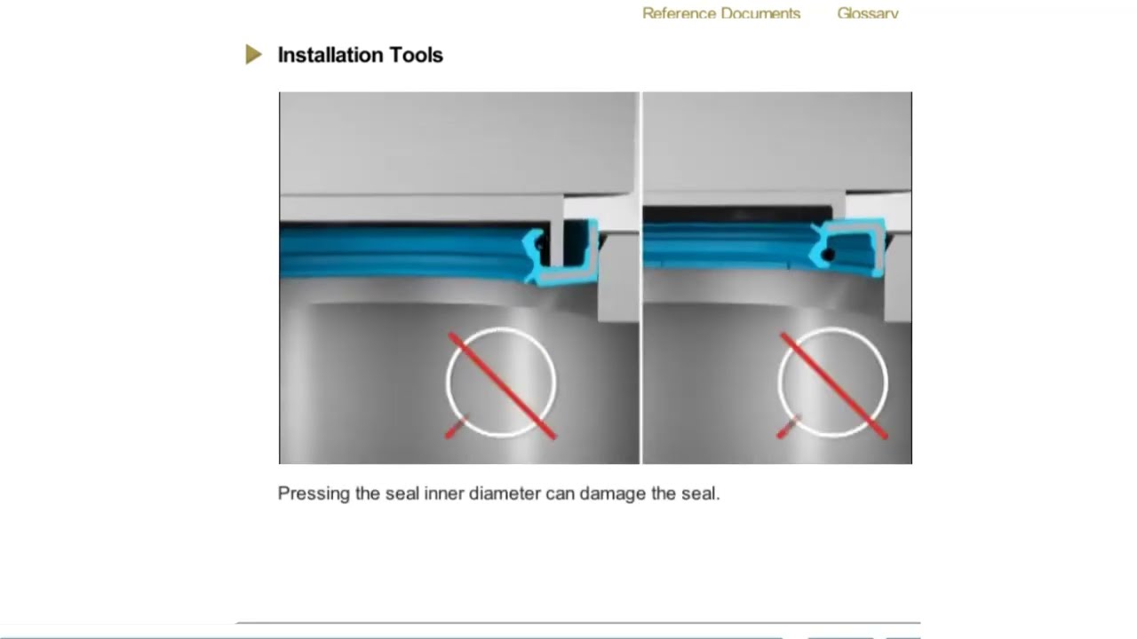 Radial oil seal -  Installation instructions