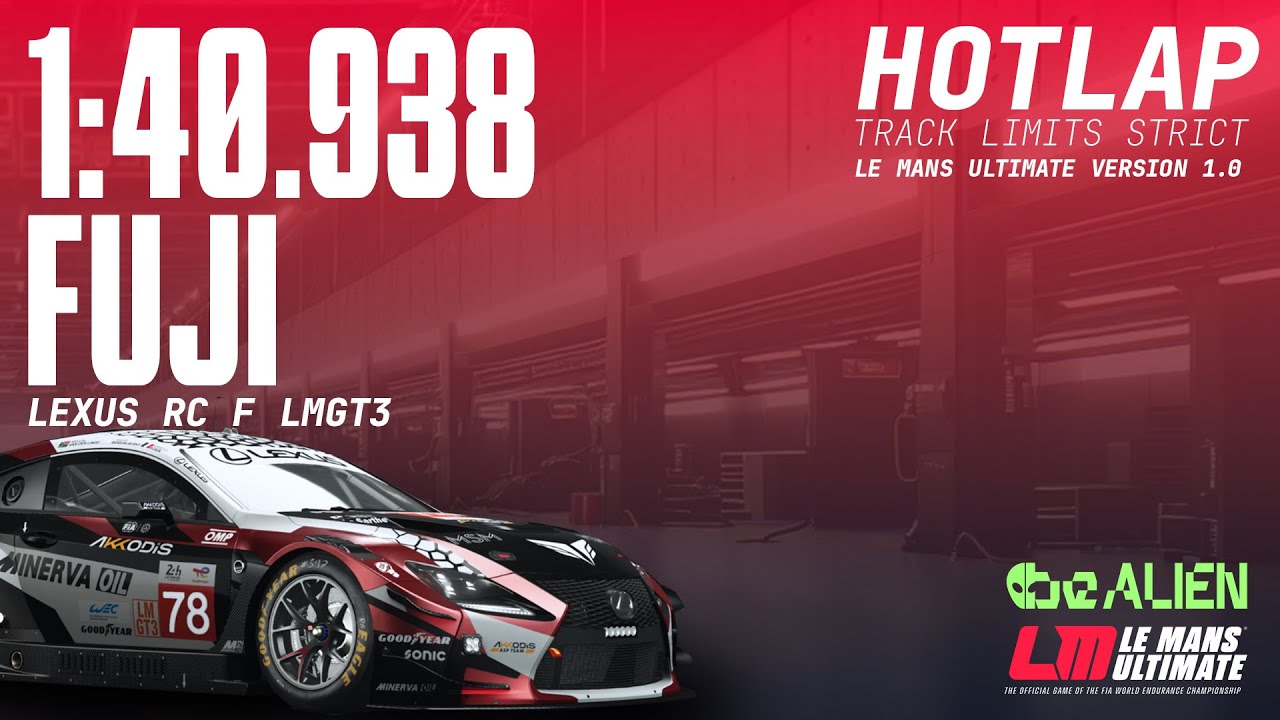 Le Mans Ultimate Hotlap: Lexus RC F LMGT3 @ Fuji (1.0)