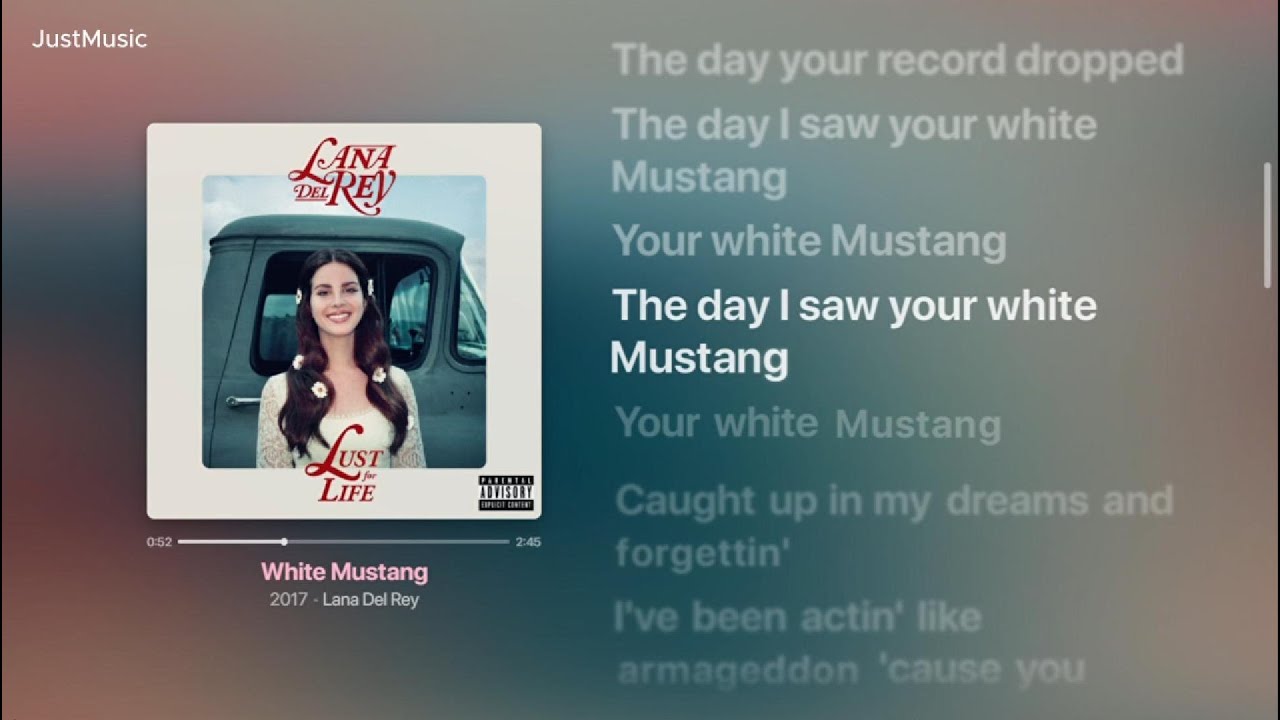 White Mustang - Lana Del Rey (Lyrics Video)