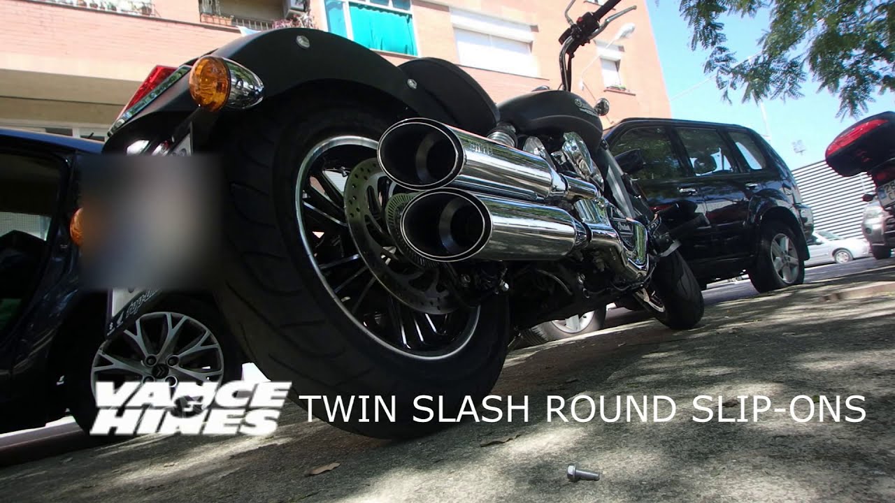 vance and hines TWIN SLASH ROUND SLIP-ONS Indian Scout