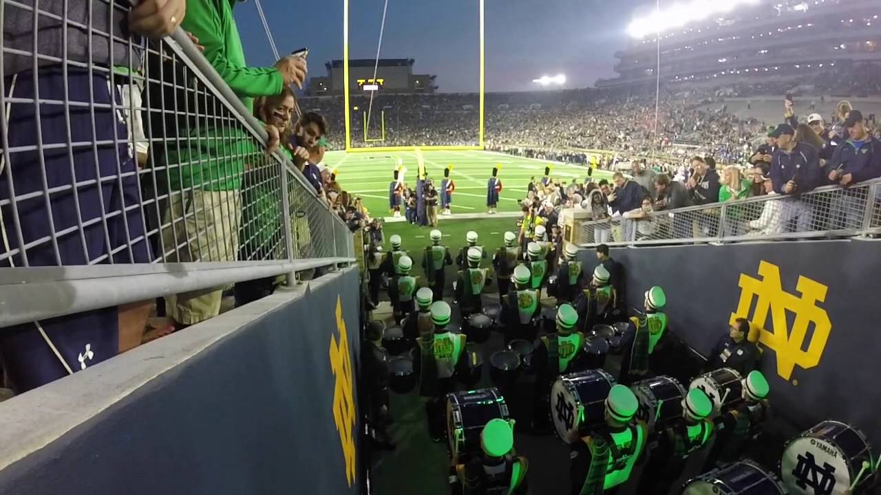 Notre Dame Band Entrance