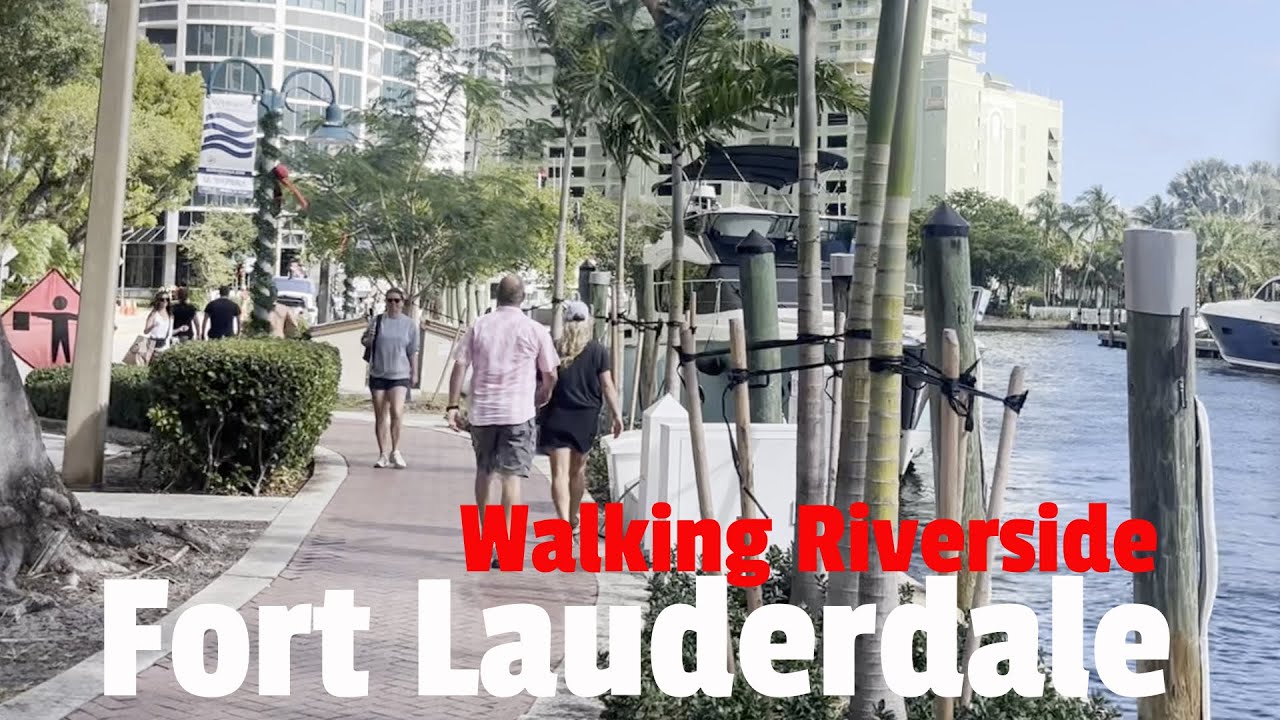 walking near one of the canals in Fort Lauderdale and watching the boats
