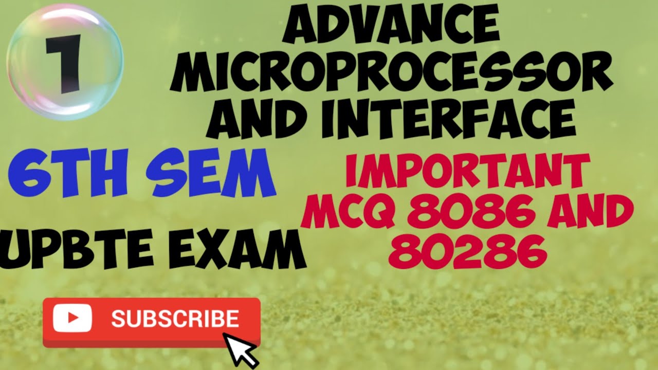 MCQ|advanced microprocessor|and interface|polytechnic 6 semester objective question|polytechnic exam