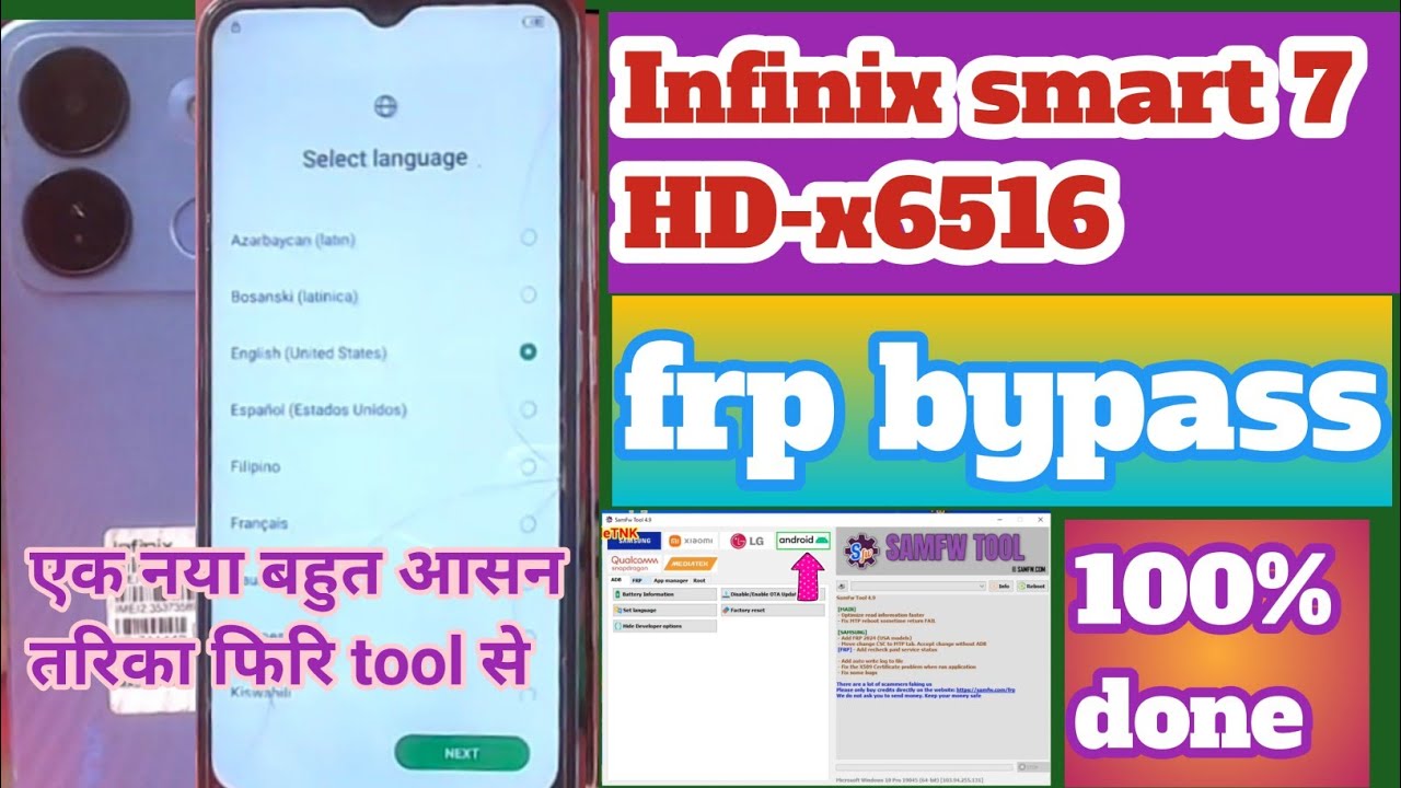 Infinix smart 7 hd frp bypass||infinix x6517 frp bypass 2024