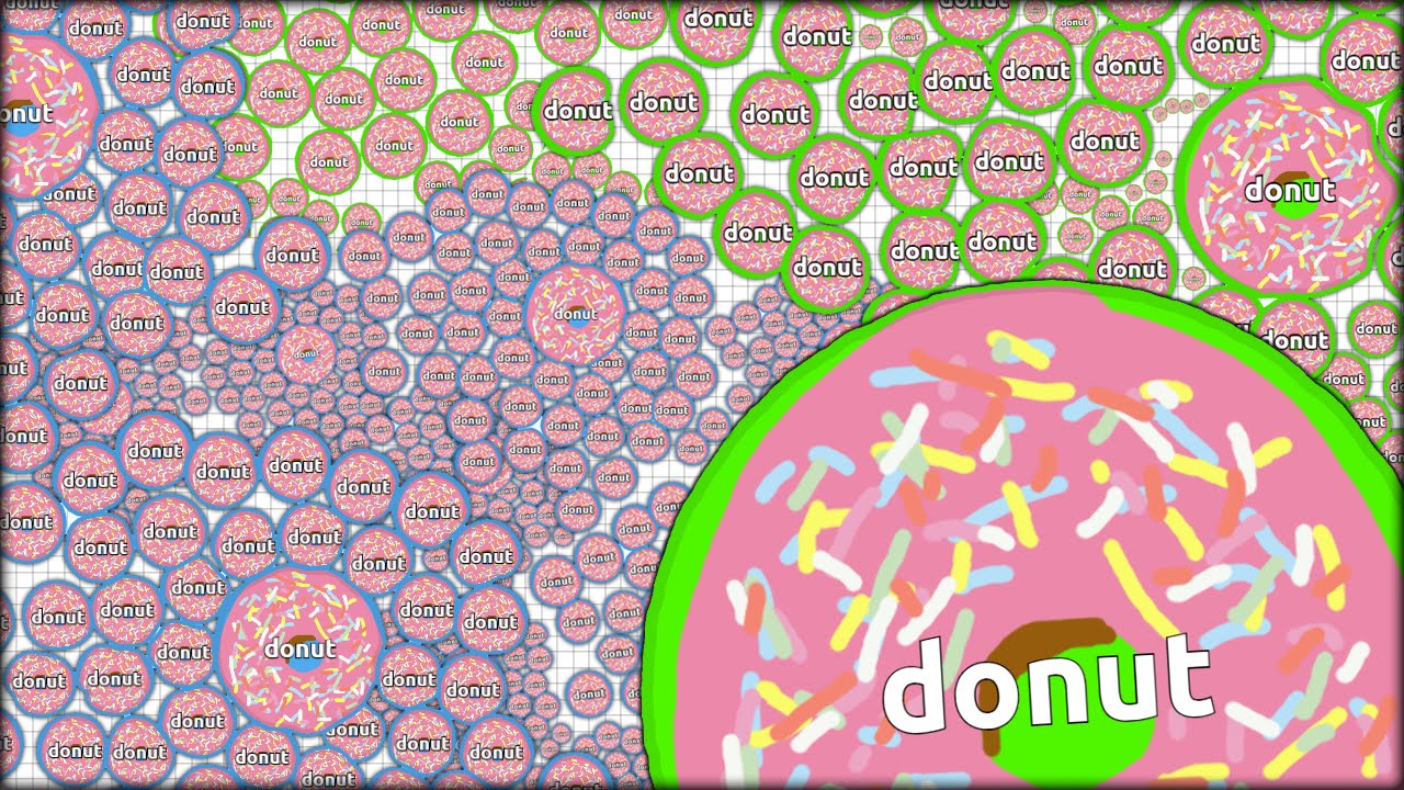 THE BIGGEST AGARIO DONUT EVER! 20,000+ MASS HUGE DONUT SUPER TEAM IN FFA (Agar.io #84)
