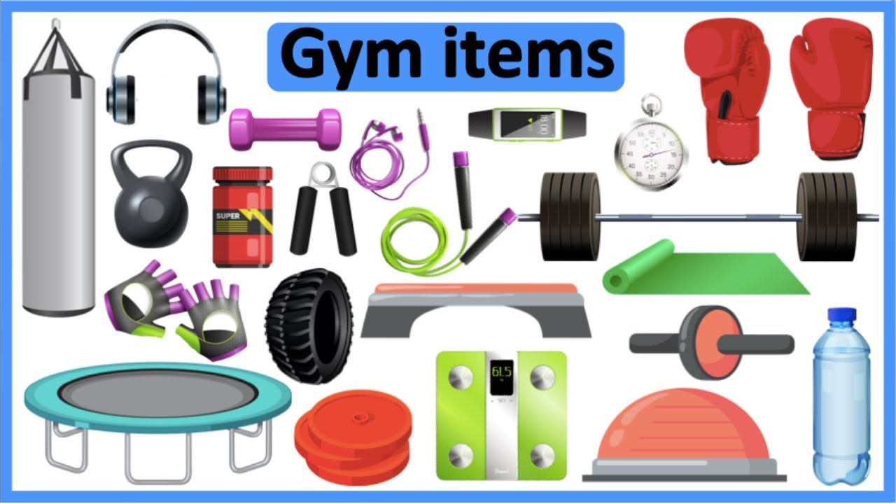 30+ GYM ITEMS IN ENGLISH 🏋🏻‍♂️ | Improve vocabulary & pronunciation