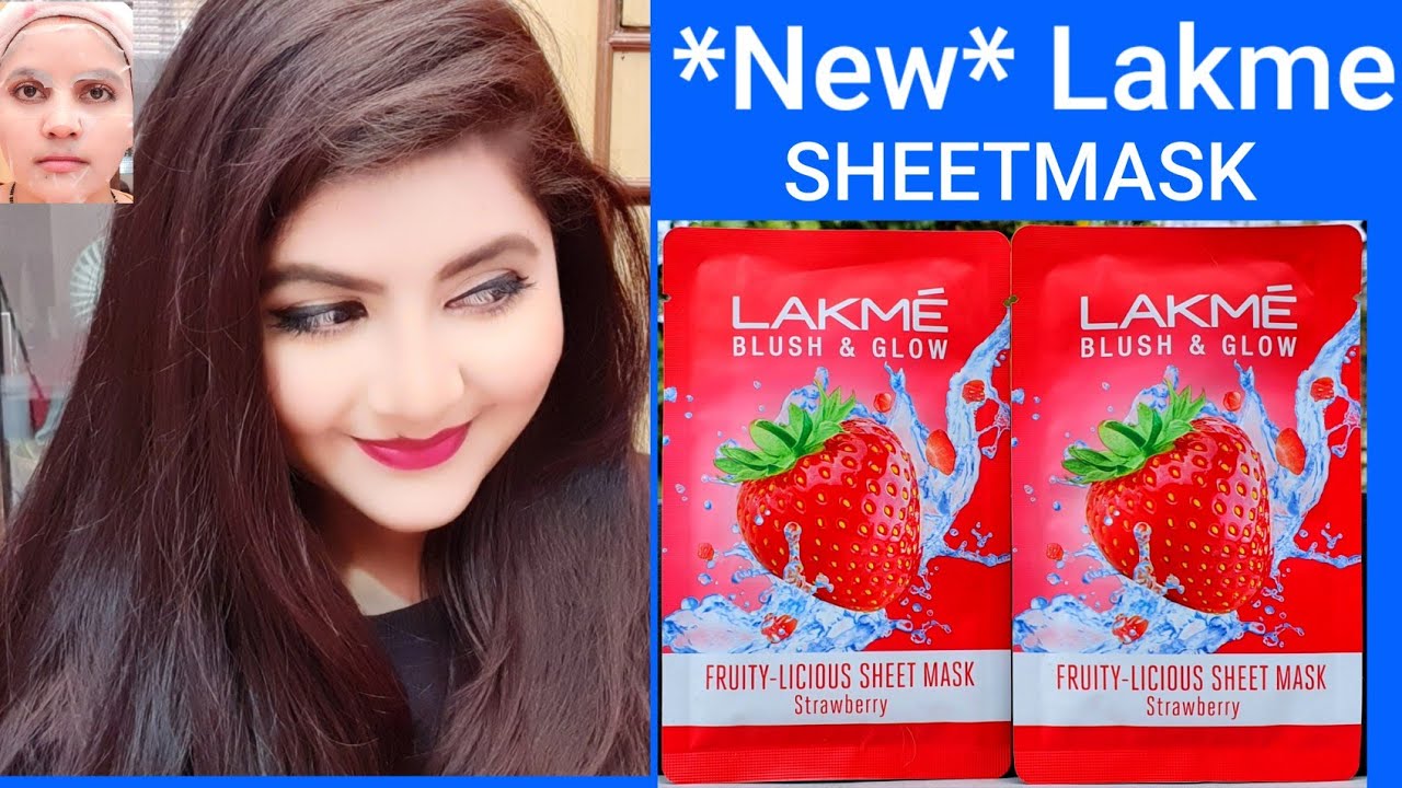 Lakme Blush & Glow Strawberry Sheet Mask review demo | RARA | new launch SHEETMASK | Lakme |