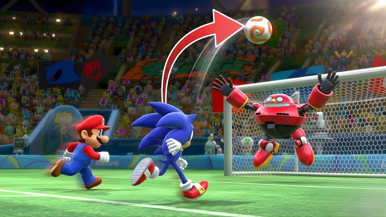 Sonic Leads Bowser Team to Victory! Mario and Sonic 2016 Football