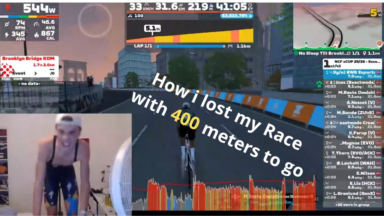 How i LOST my race with 400 meters to go....