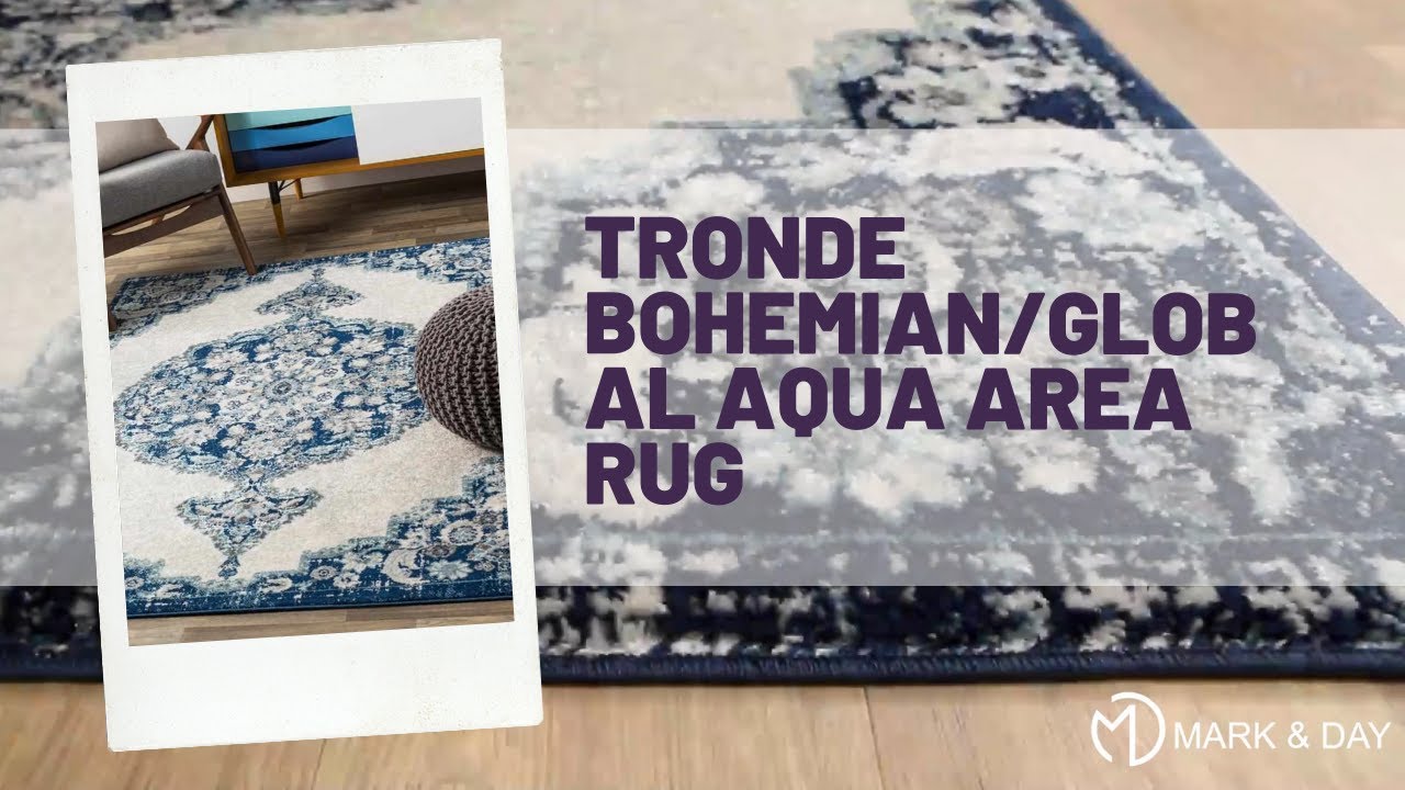 Tronde Bohemian/Global Aqua Area Rug