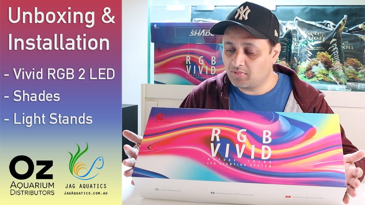Chihiros Vivid RGB 2 LED Lights, Shades and Stands - Unboxing And Installation