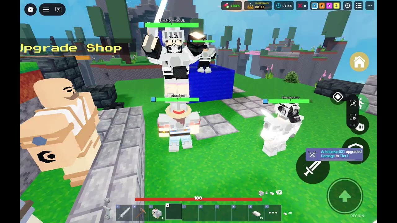 Playing bedwars