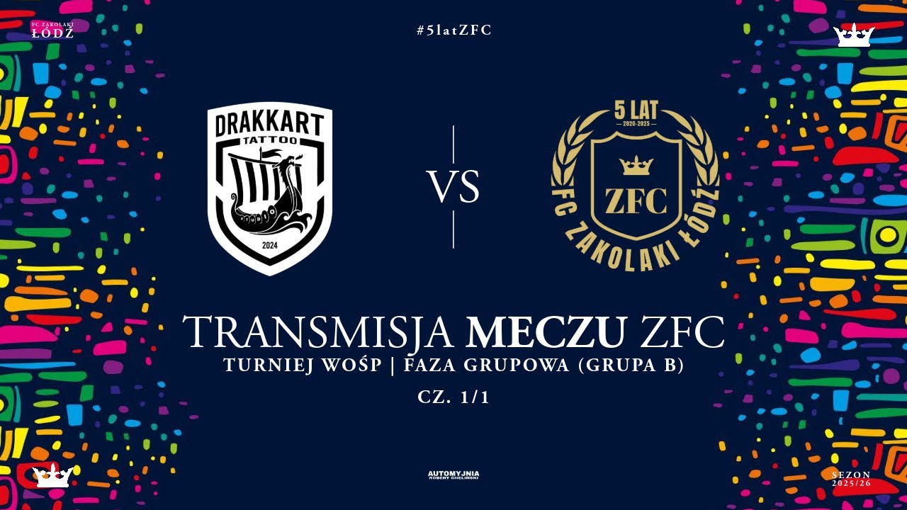ST Drakkart II 1 - 2 FC Zakolaki Łódź | CAŁY MECZ - FAZA GRUPOWA (GRUPA B) TURNIEJU WOŚP