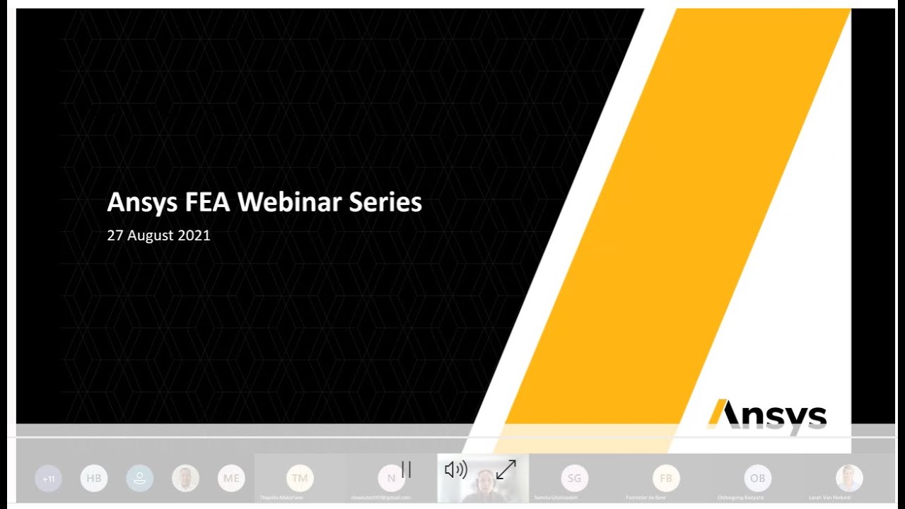 Ansys FEA Webinar Series:  Ansys Mechanical  Pre processing and Solving
