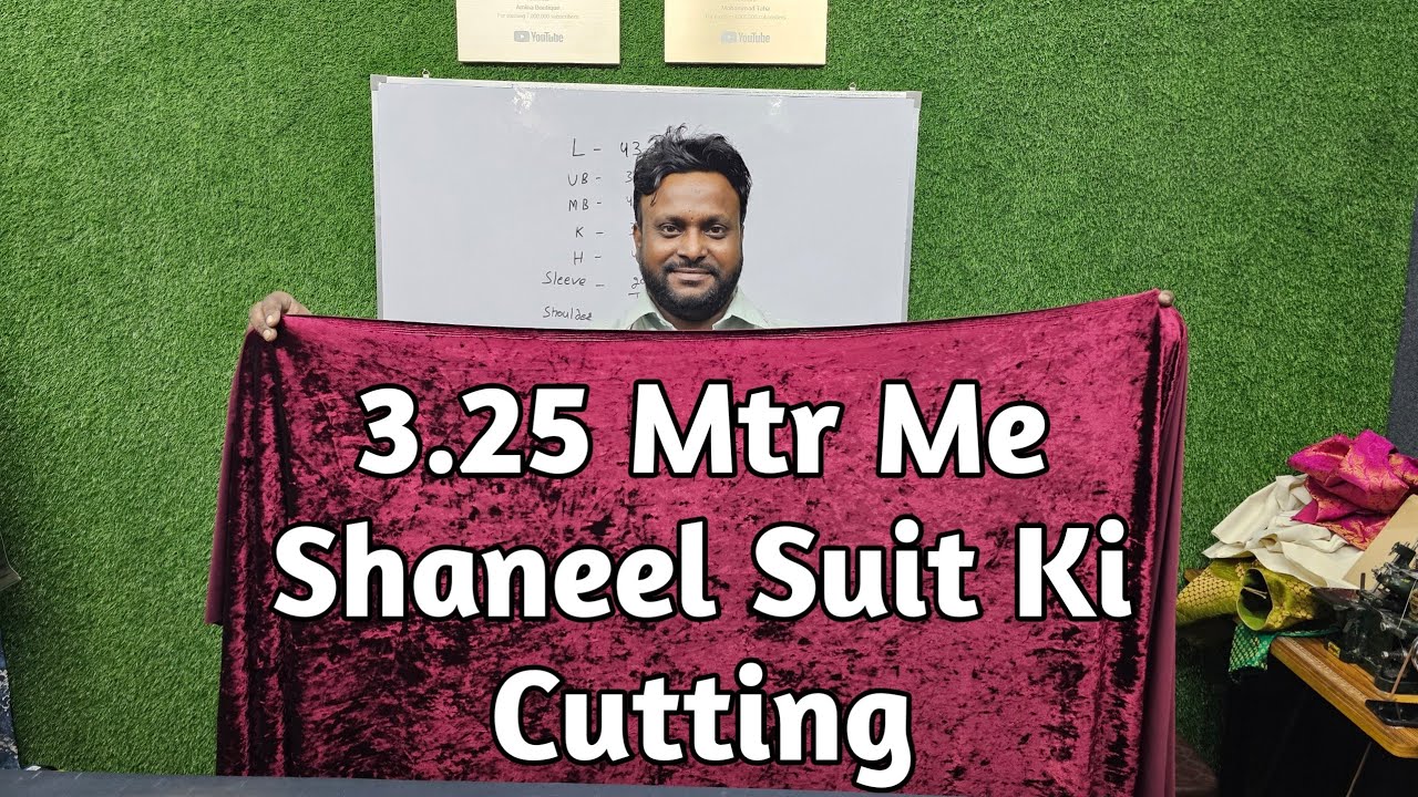 3.25 Mtr Me Shaneel Suit Ki Cutting Karne Ka Tarika