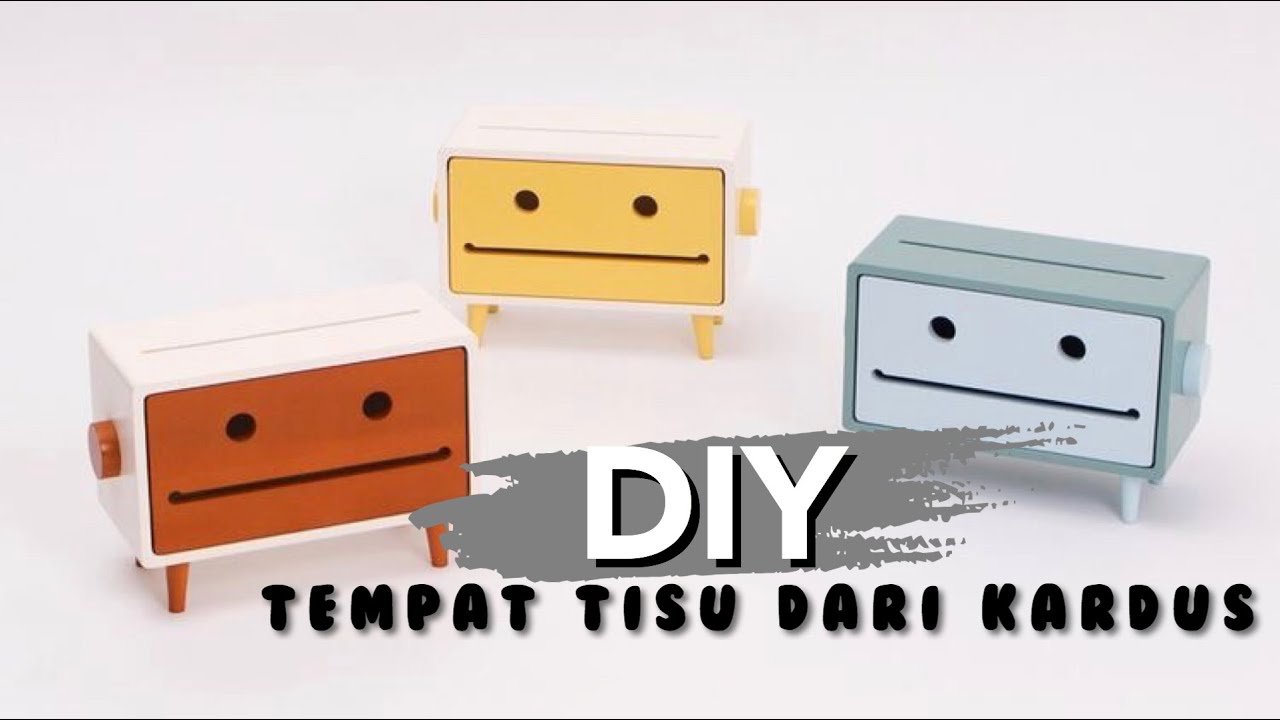 DIY TEMPAT TISU KARAKTER DARI KARDUS