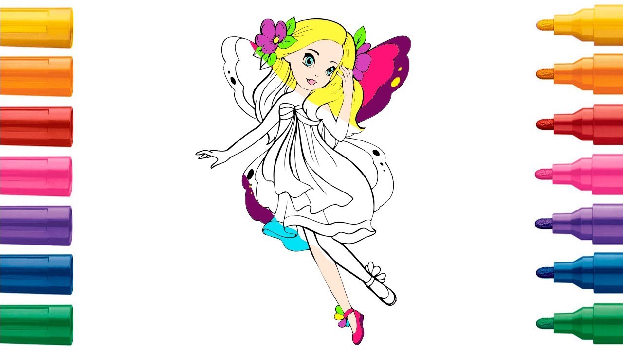 How to Draw Fairy | Fairy Coloring Pages