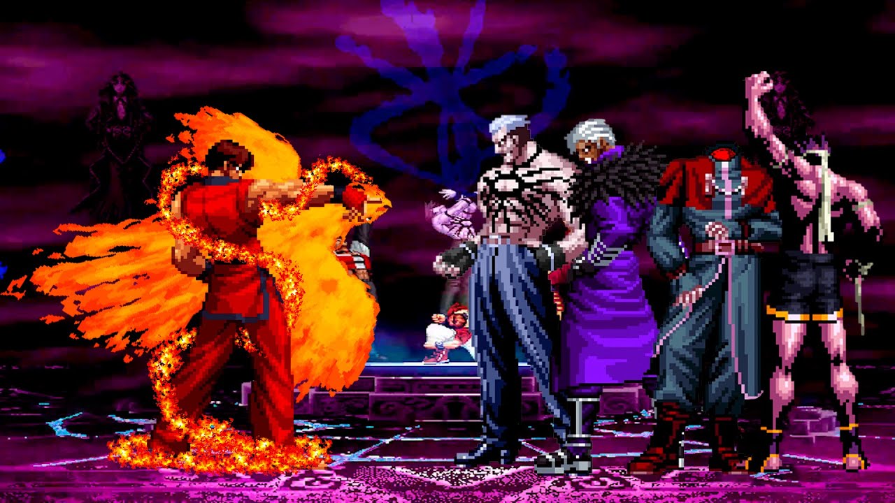 [KOF Mugen] God Kim vs KOF Bosses Team