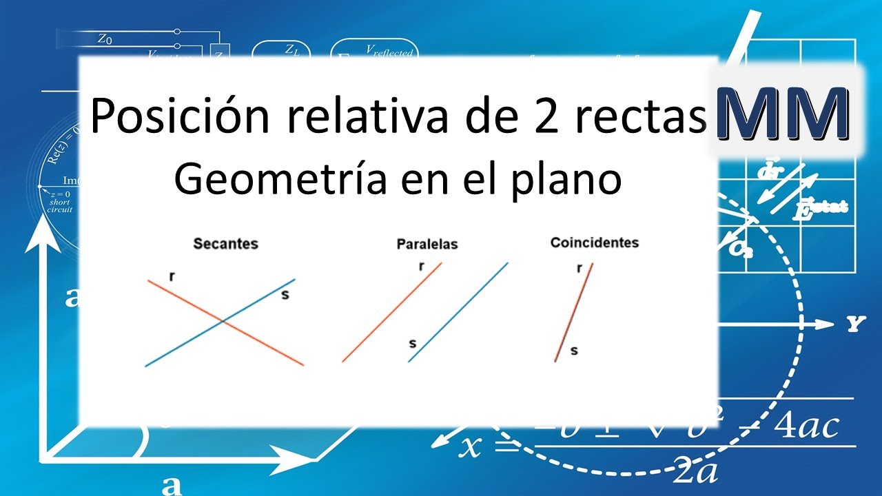 Posición relativa 2 rectas en el plano - teoría y ejercicios resueltos - 4º ESO - 1º Bachillerato
