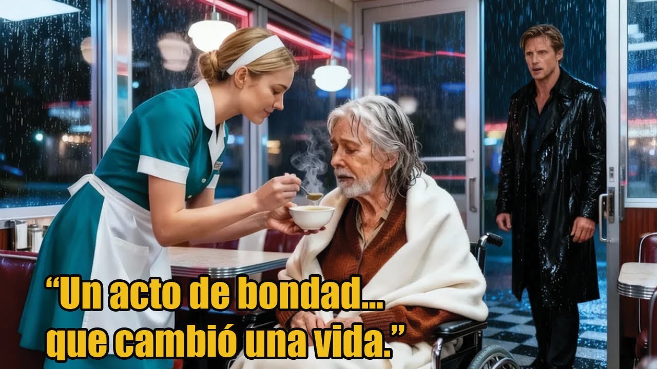 Multimillonario ve a una mesera cuidando a su padre… y lo que pasa después la sorprende